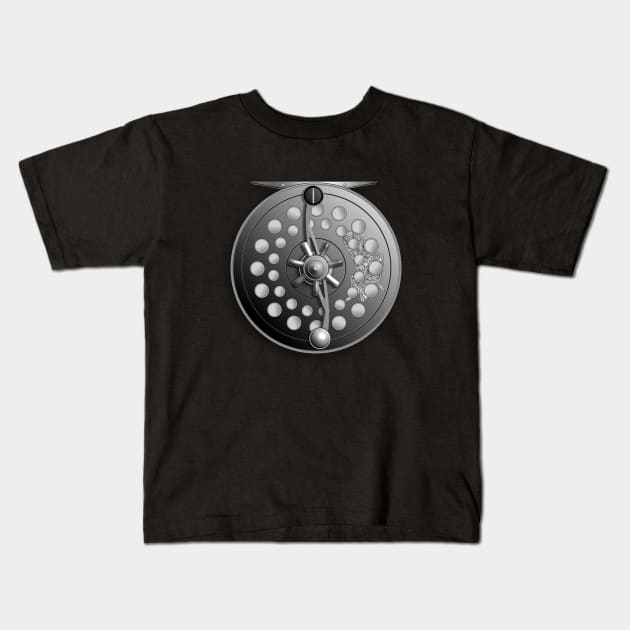 B&W Graphic Reel IV Kids T-Shirt by MikaelJenei